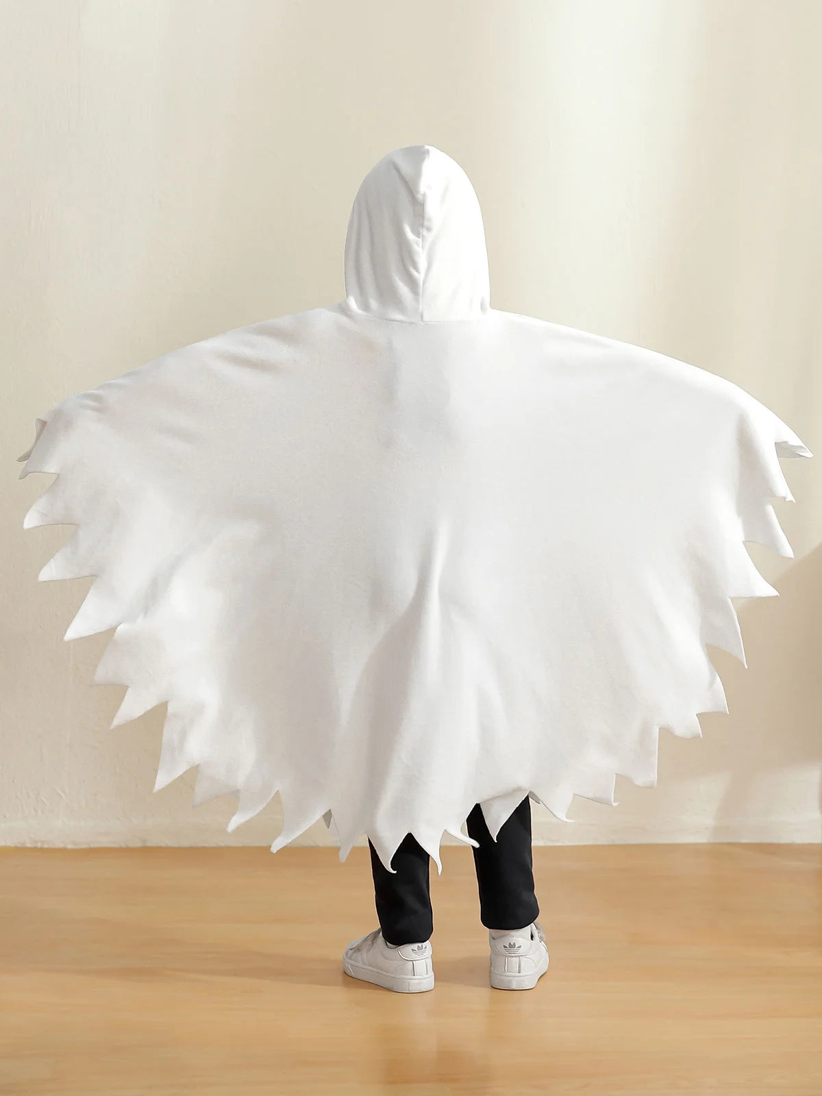 1-6T Toddler Girls Boys Halloween Costumes Ghost Face Cloak,  Kids Halloween White Cape with Hat Outfits
